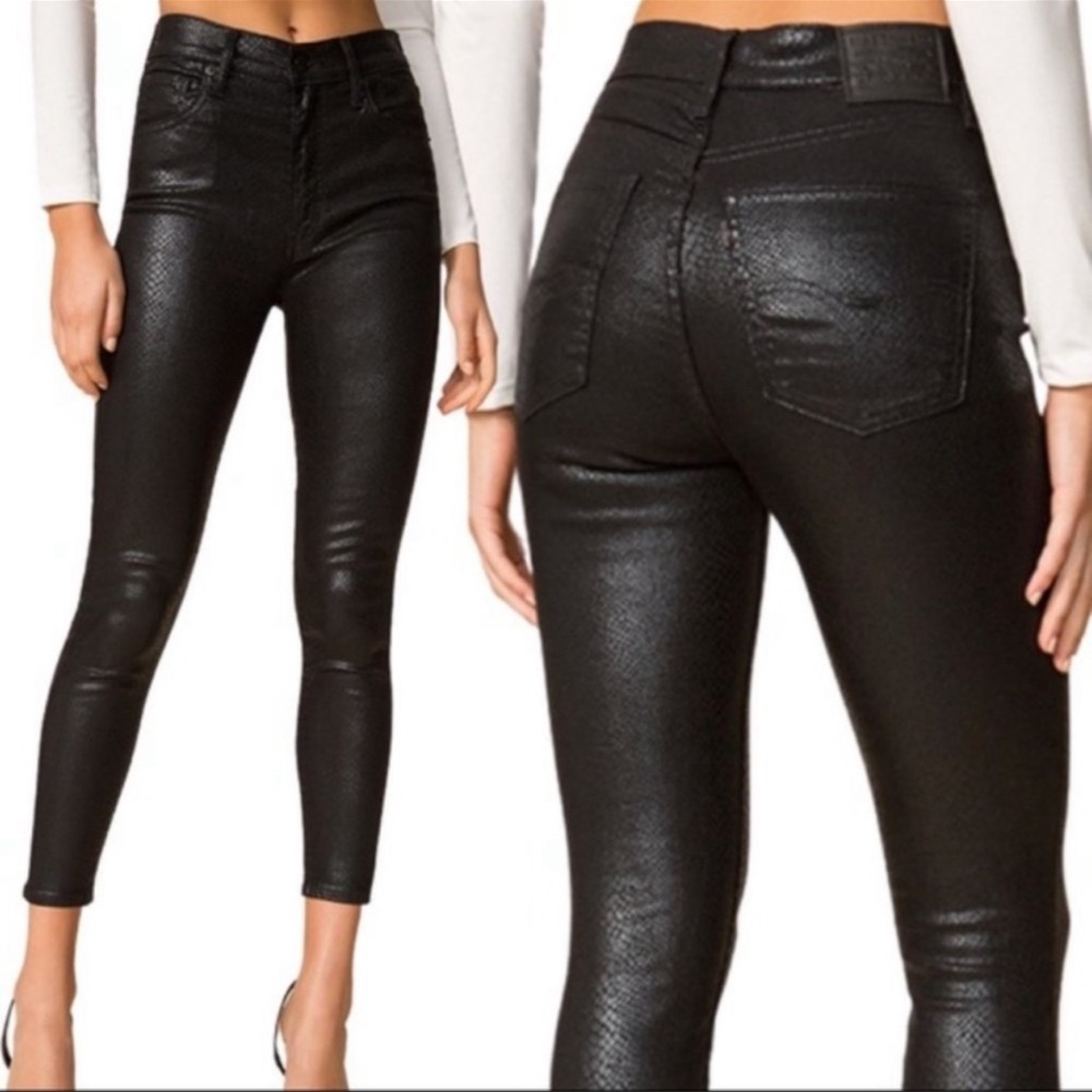 Levi’s mile high waisted snake skin printed jeans